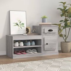 Παπουτσοθήκη Γκρι Sonoma 100x42x60 εκ. από Επεξεργασμένο Ξύλο 816422