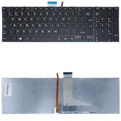 Πληκτρολόγιο Laptop Keyboard για Toshiba C850 C850D C855 C855D C870 6037B0077707 9Z.N7USV.A01 NSK-TVASV UK Backlight Black (Κωδ.40012UKSILVERBACKLIT)