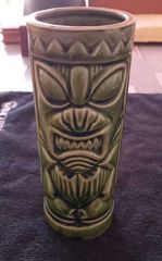 Tiki Mug Glass - Orchids Of Hawaii Dark Green Ceramic Tumbler Made in Japan ( ΓΙΑ ΓΝΩΣΤΕΣ ) !!!
