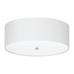Φωτιστικό Πλαφόν Οροφής 3xE27 Ø475xH195mm Νίκελ Ματ-Λευκό Ύφασμα-Γυαλί Eglο Pasteri 94918