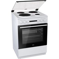 Korting KE6A60WM Κουζίνα 71lt με Εμαγιέ Εστίες Π60εκ. Λευκή 3 χρόνια εγγύηση