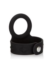 Δαχτυλίδι 3-Snap Scrotum Ring - Medium, Μαύρο, Σιλικόνη - CalExotics