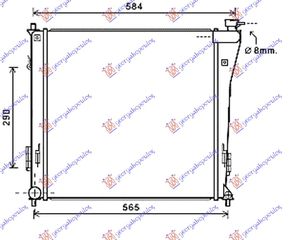 ΨΥΓΕΙΟ 1.7CRDI +/- A/C MΗΧ. (64x46,8) για HYUNDAI i40 11-