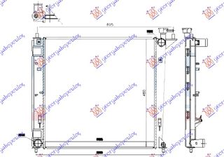 ΨΥΓΕΙΟ ΝΕΡΟΥ 1.7 CRDi ΠΕΤΡΕΛΑΙΟ ΜΗΧΑΝΙΚΟ (480x480x16) για KIA CARENS 13-