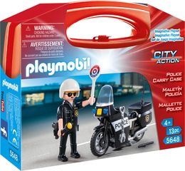 Playmobil City Action Βαλιτσάκι Αστυνόμος με Μοτοσικλέτα για 4+ ετών (5648)