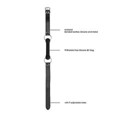 Silicone Bit Gag - With Adjustable Bonded Leather Straps-thumb-3