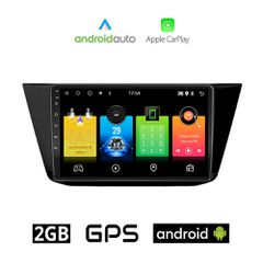 Volkswagen VW TOURAN (μετά το 2016) Android οθόνη αυτοκίνητου 2GB με GPS WI-FI (ηχοσύστημα αφής 10" ιντσών OEM Android Auto Apple Carplay Youtube Playstore MP3 USB Radio Bluetooth Mirrorlink, 4x60W, A