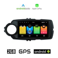 TOYOTA YARIS (2011 - 2020) Android οθόνη αυτοκίνητου 2GB με GPS WI-FI (ηχοσύστημα αφής 9" ιντσών OEM Android Auto Apple Carplay Youtube Playstore MP3 USB Radio Bluetooth Mirrorlink εργοστασιακή, μαύρο