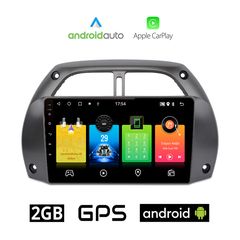 TOYOTA RAV 4 (2000-2006) Android οθόνη αυτοκίνητου 2GB με GPS WI-FI (ηχοσύστημα αφής 9" ιντσών OEM Android Auto Apple Carplay Youtube Playstore MP3 USB Radio Bluetooth Mirrorlink εργοστασιακή, 4x