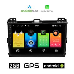 TOYOTA LAND CRUISER (2003-2009) Android οθόνη αυτοκίνητου 2GB με GPS WI-FI (TOYOTA LANDCRUISER ηχοσύστημα αφής 9" ιντσών Android Auto Apple Carplay Youtube Playstore MP3 USB Bluetooth Mirrorlink εργοσ