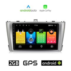 TOYOTA AVENSIS (2009 - 2016) Android οθόνη αυτοκίνητου 2GB με GPS WI-FI (ηχοσύστημα αφής 9" ιντσών OEM Android Auto Apple Carplay Youtube Playstore MP3 USB Radio Bluetooth Mirrorlink εργοστασιακή, AUX