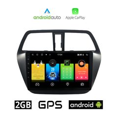 SUZUKI SX4 S-CROSS (μετά το 2014) Android οθόνη αυτοκίνητου 2GB με GPS WI-FI (ηχοσύστημα αφής 9" ιντσών OEM Android Auto Apple Carplay Youtube Playstore MP3 USB Radio Bluetooth Mirrorlink εργοστα