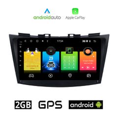 SUZUKI SWIFT (2011 - 2016) Android οθόνη αυτοκίνητου 2GB με GPS WI-FI (ηχοσύστημα αφής 9" ιντσών OEM Android Auto Apple Carplay Youtube Playstore MP3 USB Radio Bluetooth Mirrorlink εργοστασιακή, 4x60W