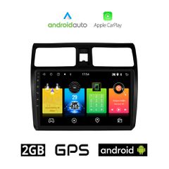 SUZUKI SWIFT (2005 - 2011) Android οθόνη αυτοκίνητου 2GB με GPS WI-FI (ηχοσύστημα αφής 10" ιντσών OEM Android Auto Apple Carplay Youtube Playstore MP3 USB Radio Bluetooth Mirrorlink εργοστασιακή, 4x60