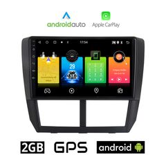 SUBARU IMPREZA (2008-2013) Android οθόνη αυτοκίνητου 2GB με GPS WI-FI (ηχοσύστημα αφής 9" ιντσών OEM Android Auto Apple Carplay Youtube Playstore MP3 USB Radio Bluetooth Mirrorlink εργοστασιακή,