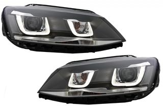 ΦΑΝΑΡΙΑ ΕΜΠΡΟΣ Headlights LED VW Jetta Mk6 VI (2011-2017) GTI 3D U Bi-Xenon Design Headlights