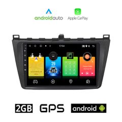 MAZDA 6 (μετά το 2008) Android οθόνη αυτοκίνητου 2GB με GPS WI-FI (ηχοσύστημα αφής 9" ιντσών OEM Android Auto Apple Carplay Youtube Playstore MP3 USB Radio Bluetooth Mirrorlink εργοστασιακή, 4x60W, AU