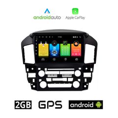 LEXUS RX 300 (1998 - 2003) Android οθόνη αυτοκίνητου 2GB με GPS WI-FI (ηχοσύστημα αφής 9" ιντσών OEM Android Auto Apple Carplay Youtube Playstore MP3 USB Radio Bluetooth Mirrorlink εργοστασιακή, 4x60W