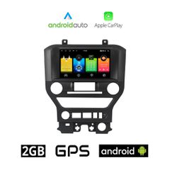 FORD MUSTANG (2015 - 2020) Android οθόνη αυτοκίνητου 2GB με GPS WI-FI (ηχοσύστημα αφής 9" ιντσών OEM Android Auto Apple Carplay Youtube Playstore MP3 USB Radio Bluetooth Mirrorlink εργοστασιακή, 4x60W