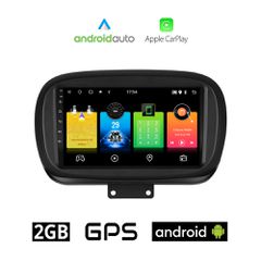 FIAT 500X (μετά το 2014) Android οθόνη αυτοκίνητου 2GB με GPS WI-FI (ηχοσύστημα αφής 9" ιντσών OEM Android Auto Apple Carplay Youtube Playstore MP3 USB Radio Bluetooth Mirrorlink εργοστασιακή, 4x60W,