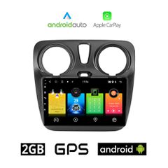 DACIA DOKKER (μετά το 2012) Android οθόνη αυτοκίνητου 2GB με GPS WI-FI (ηχοσύστημα αφής 9" ιντσών OEM Android Auto Apple Carplay Youtube Playstore MP3 USB Radio Bluetooth Mirrorlink εργοστασιακή, 4x60