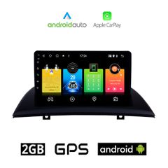 BMW X3 E83 (2003 - 2010) Android οθόνη αυτοκίνητου 2GB με GPS WI-FI (ηχοσύστημα αφής 9" ιντσών OEM Android Auto Apple Carplay Youtube Playstore MP3 USB Radio Bluetooth Mirrorlink Χ3 Ε83 εργοστασιακή,