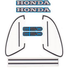 ΑΥΤΟΚΟΛΛΗΤΑ ΣΕΤ HONDA C50C 12V ΜΠΛΕ STICKERS PAR