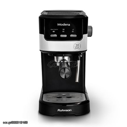 Rohnson R-98010 Modena Μαύρη Μηχανή Espresso   1100W Πίεσης 20bar