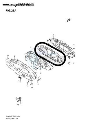 Κοντέρ Πλακέτα Suzuki AN400 Burgman 2007-10