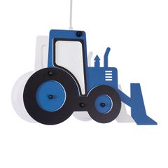 GLOBOSTAR® TRACTOR 61580 Παιδικό Κρεμαστό Φωτιστικό Οροφής με Ντουί 1 x E27 AC 220-240V IP20 - Πολύχρωμο - Μ40 x Π15.5 x Υ26.5cm