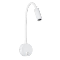 GLOBOSTAR® GOOSE 60876 Μοντέρνο Φωτιστικό Τοίχου - Απλίκα Ξενοδοχείου Reading Light LED 3W 300lm 36° AC 220-240V IP20 Φυσικό Λευκό 4500K - CREE XPE Chip & TÜV SÜD Driver - Λευκό Ματ - Μ6.5 x Π15 x Υ24