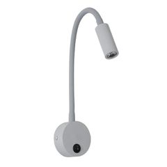 GLOBOSTAR® GOOSE 60877 Μοντέρνο Φωτιστικό Τοίχου - Απλίκα Ξενοδοχείου Reading Light LED 3W 300lm 36° AC 220-240V IP20 Φυσικό Λευκό 4500K - CREE XPE Chip & TÜV SÜD Driver - Γκρι Ανθρακί Ματ - Μ6.5 x Π1