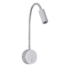 GLOBOSTAR® GOOSE 60879 Μοντέρνο Φωτιστικό Τοίχου - Απλίκα Ξενοδοχείου Reading Light LED 3W 300lm 36° AC 220-240V IP20 Φυσικό Λευκό 4500K - CREE XPE Chip & TÜV SÜD Driver - Νίκελ Βούρτσας - Μ6.5 x Π15