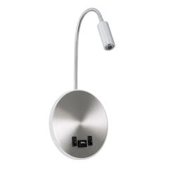 GLOBOSTAR® GOOSE 60884 Μοντέρνο Φωτιστικό Τοίχου - Απλίκα Ξενοδοχείου Reading Light με Φορτιστή USB 3A LED 6W 600lm 36° & 360° AC 220-240V IP20 Φυσικό Λευκό 4500K - CREE XPE & Lumileds SMD Chip & TÜV