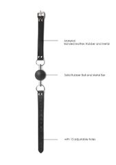 Solid Ball Gag - With Bonded Leather Straps-thumb-1