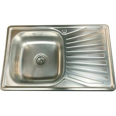 ΝΕΡΟΧΥΤΗΣ ΚΟΥΖΙΝΑΣ INOX 1 ΓΟΥΡΝΑ ΔΕΞΙΑ 80x50x16cm INTER CERAMIC ICK 8050 PF R TAMPICO