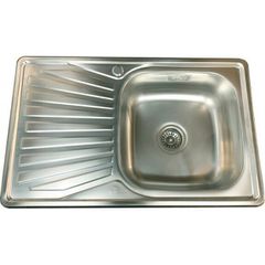 ΝΕΡΟΧΥΤΗΣ ΚΟΥΖΙΝΑΣ INOX 1 ΓΟΥΡΝΑ ΑΡΙΣΤΕΡΗ 80x50x16cm INTER CERAMIC ICK 8050 PF L TAMPICO