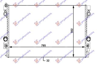 ΨΥΓΕΙΟ ΝΕΡΟΥ 3.0i-3.6i-4.8i ΒΕΝΖΙΝΗ 3.0.DIESEL (79,5x50,2x3,2) για PORSCHE PANAMERA 09-16