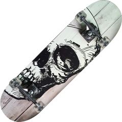 Skateboard -Waveboard Galaxy 2026 TRIBE PRO WHITE SKULL-maple Skateboard-Nextreme