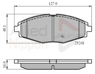 ADB0486 Σετ τακάκια φρένων Allied Nippon