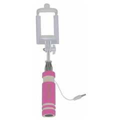 Blum Mini Selfie stick με καλώδιο (3,5 Jack) ροζ