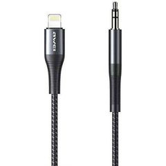 Awei CL-116L 3.5mm to Lightning Cable Μαύρο 1m (AW-CL-116L)