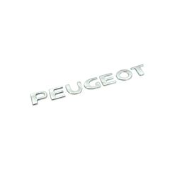 Σήμα Peugeot ασημί 185x21mm 3D αυτοκόλλητο χρωμίου 1τμχ