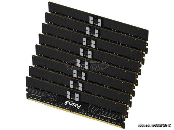 Kingston Fury Renegade Pro 128GB DDR5 RAM με 8 Modules (8x16GB) και Ταχύτητα 6000 για Desktop (KF560R32RBK8-128) - Πληρωμή και σε έως 9 δόσεις