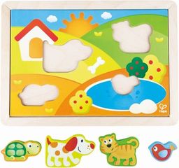 Ξυλινο Παζλ 3 Σε 1 Hape Pepe & Friends Sunny Valley - E1601A