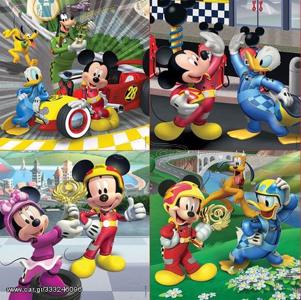 Παζλ 4x12x16x20x25pcs Mickey & The Roadster Racers - 17629