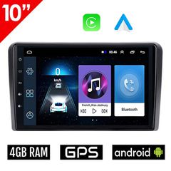 VW SKODA SEAT Android (4GB) οθόνη αυτοκίνητου 10" GPS WI-FI (Playstore Youtube Golf V 5 6 Polo Passat Octavia Leon Volkswagen MP3 USB Radio ΟΕΜ Bluetooth ηχοσύστημα OEM Mirrorlink)
