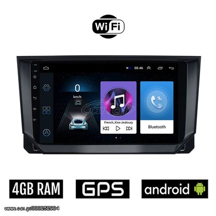 SEAT IBIZA (μετά το 2018) Android οθόνη αυτοκίνητου 4GB με GPS WI-FI (ηχοσύστημα αφής 9" ιντσών OEM Youtube Playstore MP3 USB Radio Bluetooth Mirrorlink εργοστασιακή, 4x60W, AUX)
