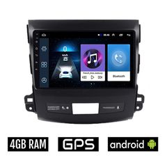 CITROEN C-CROSSER (μετά το 2007) Android οθόνη αυτοκίνητου 4GB με GPS WI-FI (ηχοσύστημα αφής 9" ιντσών OEM Youtube Playstore MP3 USB Radio Bluetooth Mirrorlink εργοστασιακή, 4x60W, AUX)