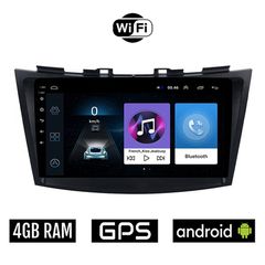SUZUKI SWIFT (2011-2016) Android οθόνη αυτοκίνητου 4GB με GPS WI-FI (ηχοσύστημα αφής 9" ιντσών OEM Youtube Playstore MP3 USB Radio Bluetooth Mirrorlink εργοστασιακή, 4x60W, AUX)